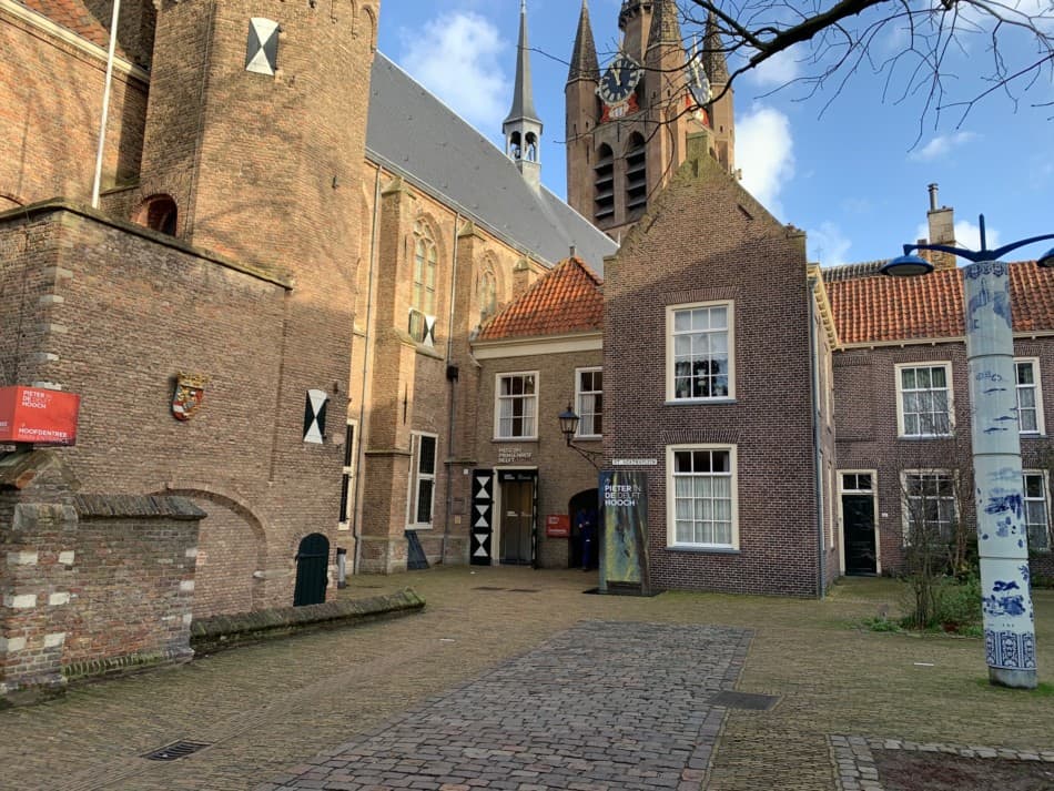 The entrance of Prinsenhof in the center of Delft