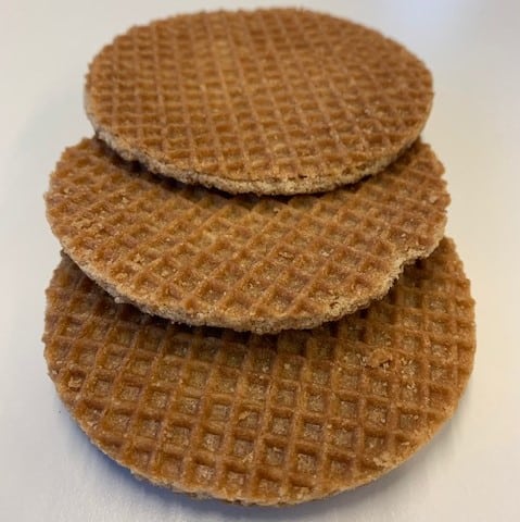 Traditional Dutch honey waffles