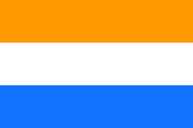 The original Dutch flag; orange, white and blue