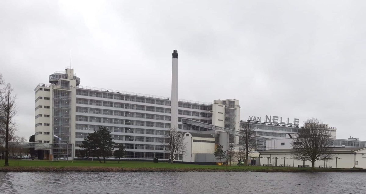 The van Nelle factory in Rotterdam on a rainy day