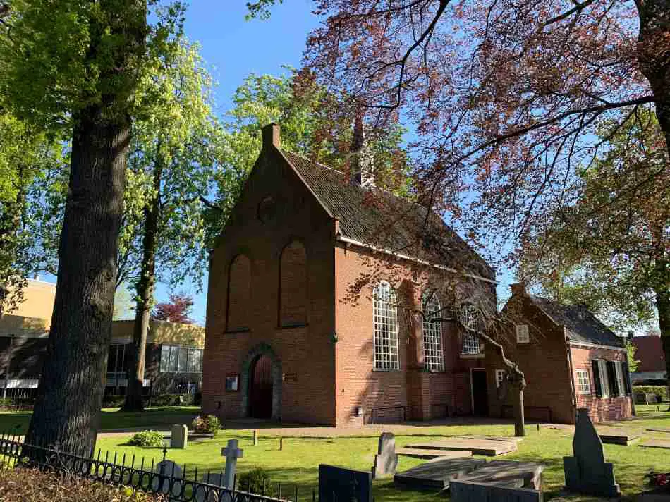 The liitle Church of Vincent's father around the corner of the van Gogh House