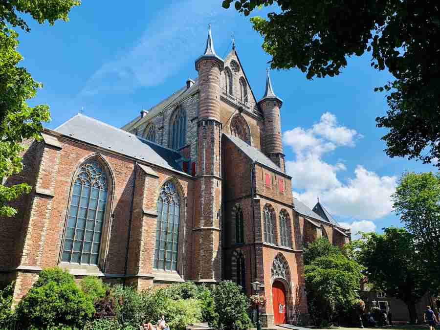 The Pieterskerk in Leiden, The Netherlands, on a sunny day