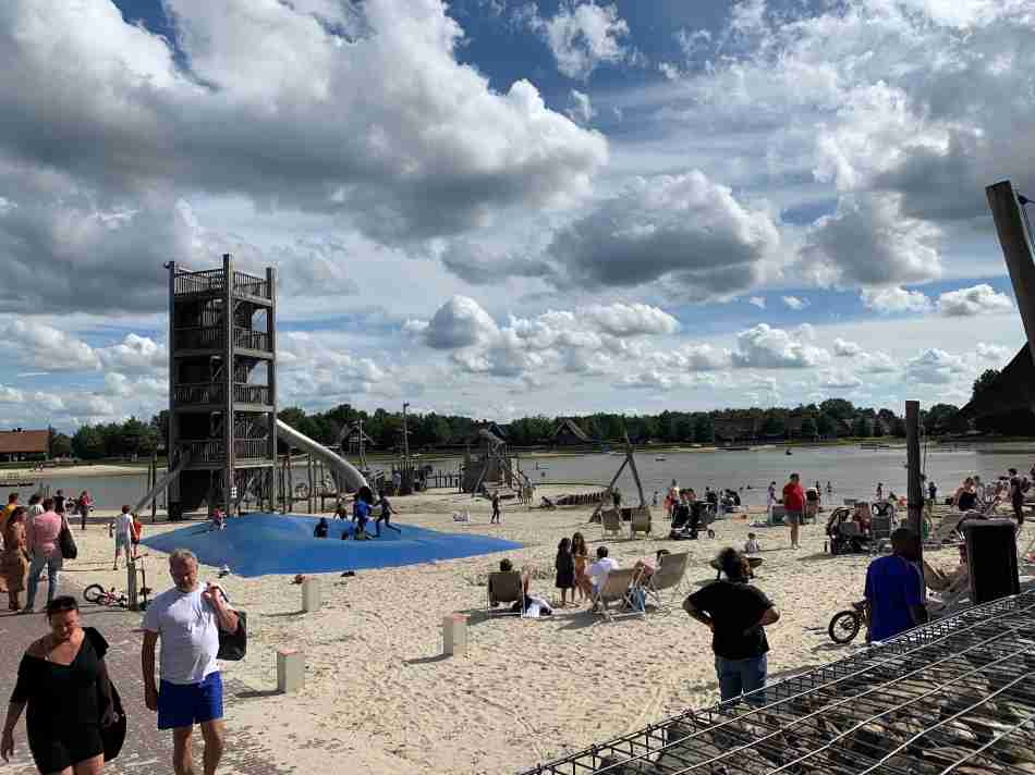 A little beach near the lake at Hof van Saksen