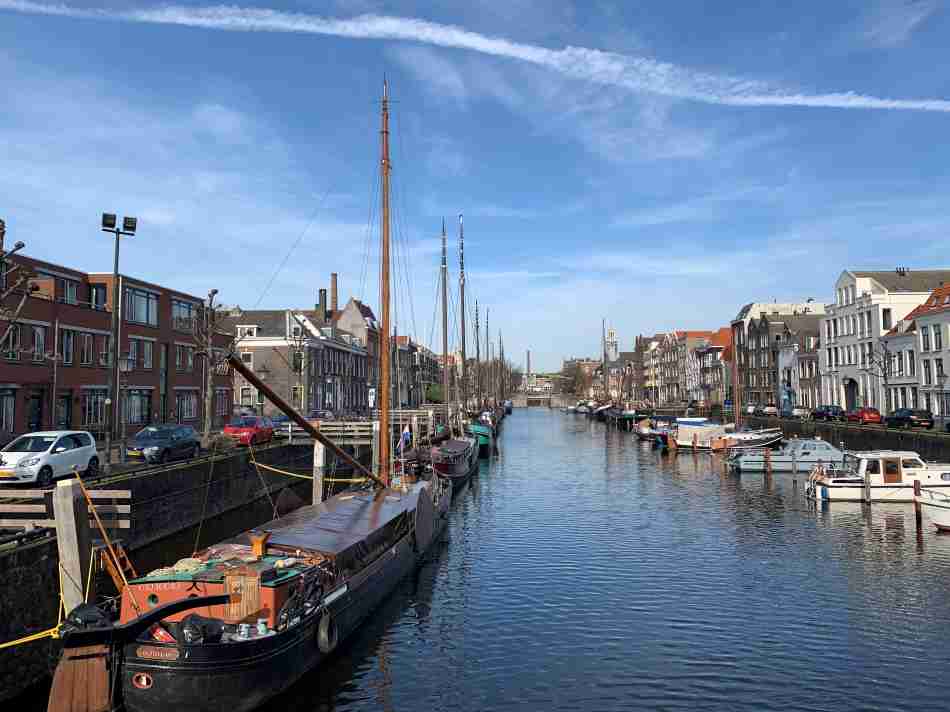 The harbour of Delfshaven on a sunny day
