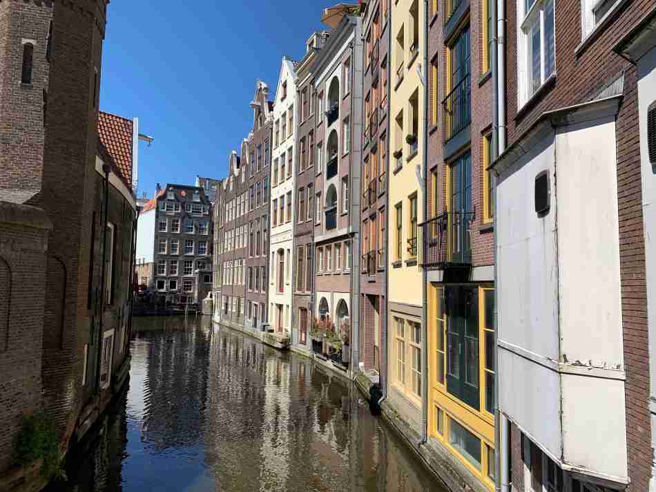One of the oldest canals in Amsterdam in the center of the city