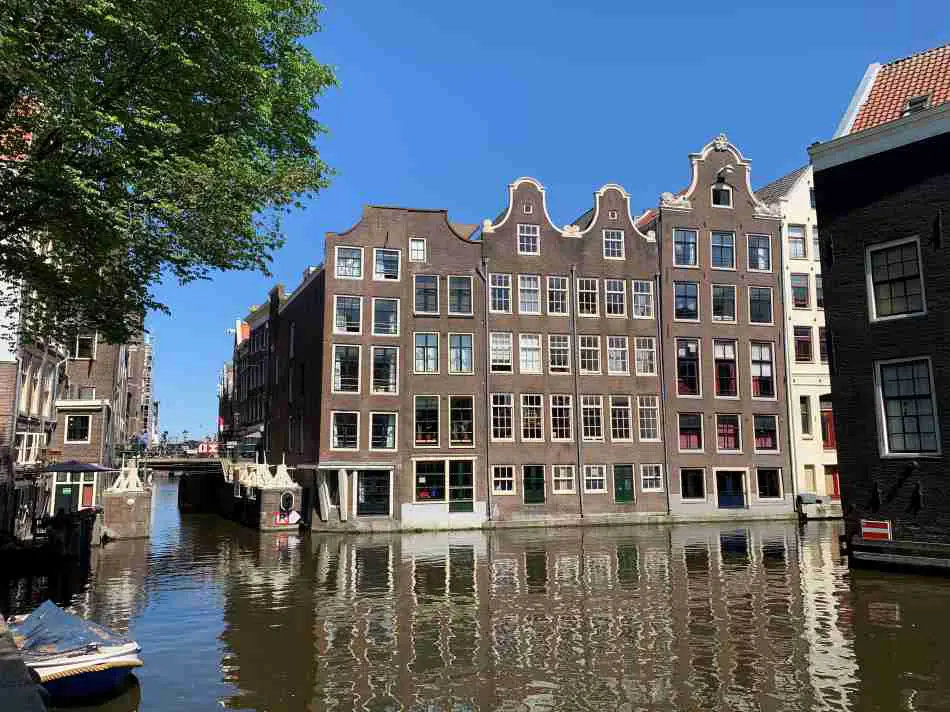 Typical canal houses in the center of Amsterdam