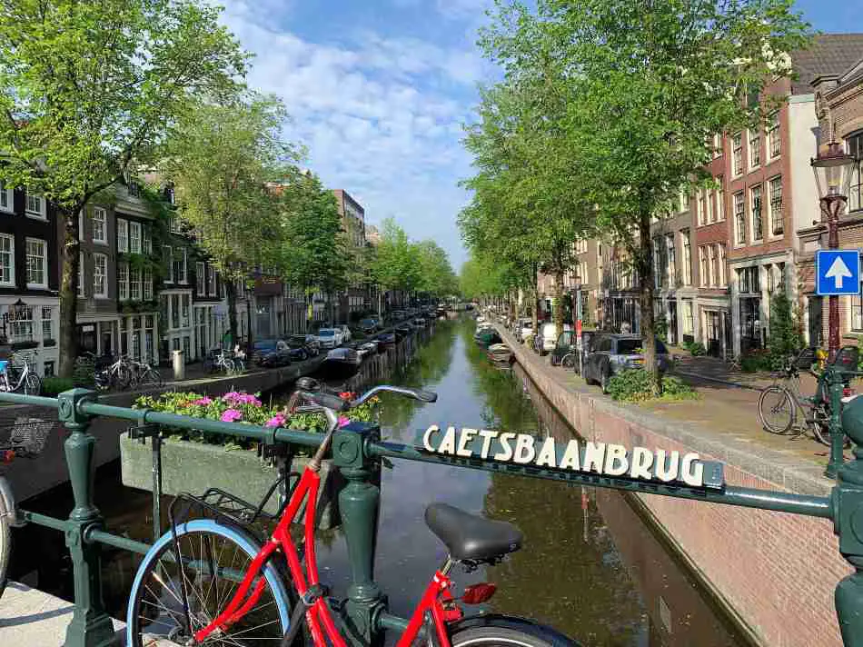 the charming Lauriersgracht in the Jordaan is a well-known canal in this residential area