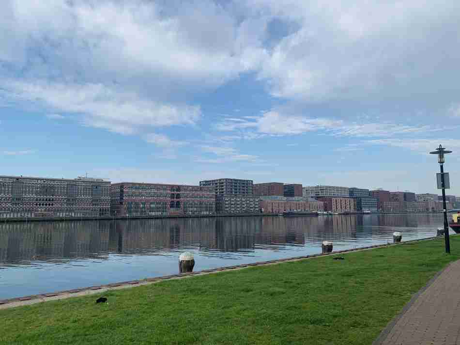 New appartment buildings in the Eastern Docklands in Amsterdam