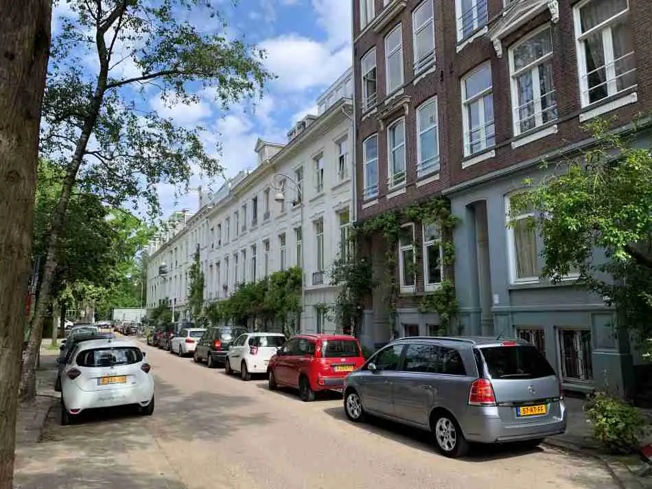 Typical houses in Weesperbuurt and Plantage, one of the better residential areas in Amsterdam
