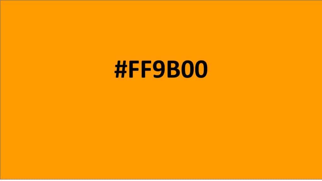 The color code of Dutch Orange is #FF9B00