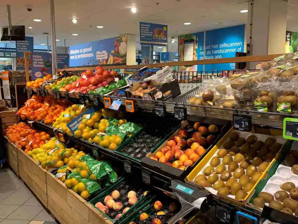 Dutch supermarket Jumbo in Schoorl in North Holland. Above the