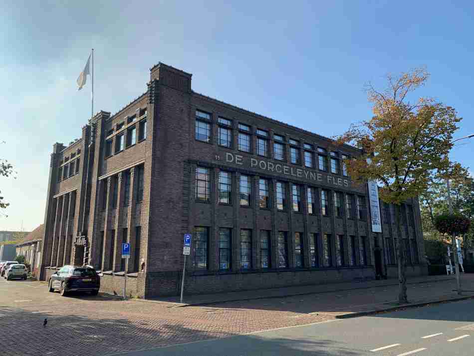 The Royal Delft factory from the outside on a sunny day