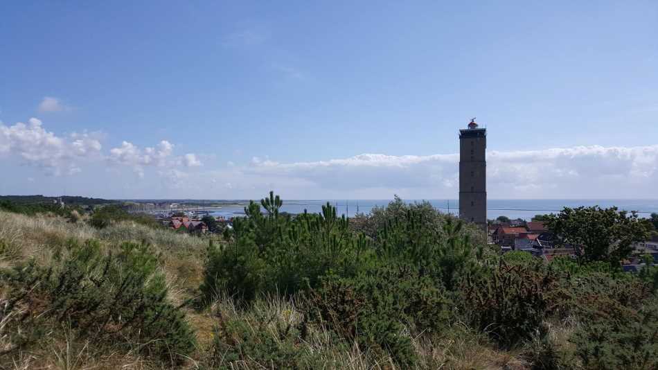 View on the Brandaris, the lighthouse on Terschelling, one of the Wadden Islands in The Netherlands