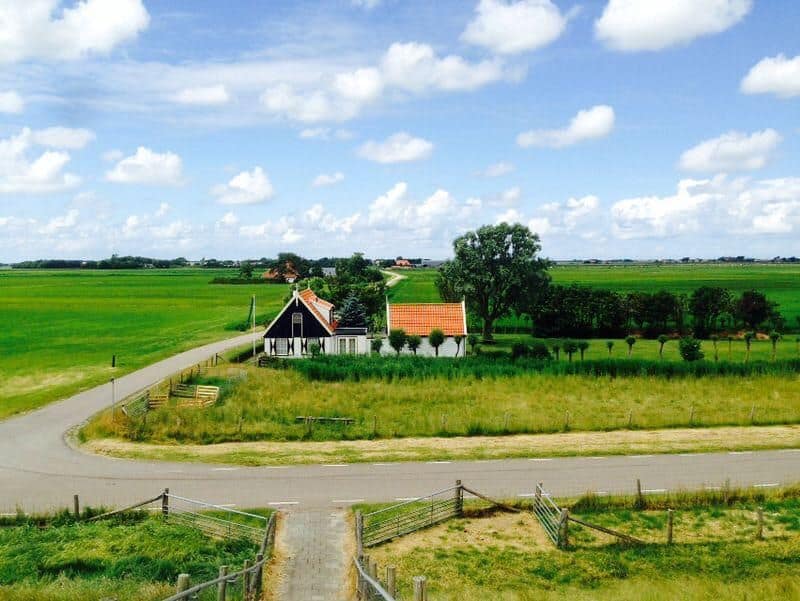 The country side in Texel, the largest Wadden Island in The Netherlands
