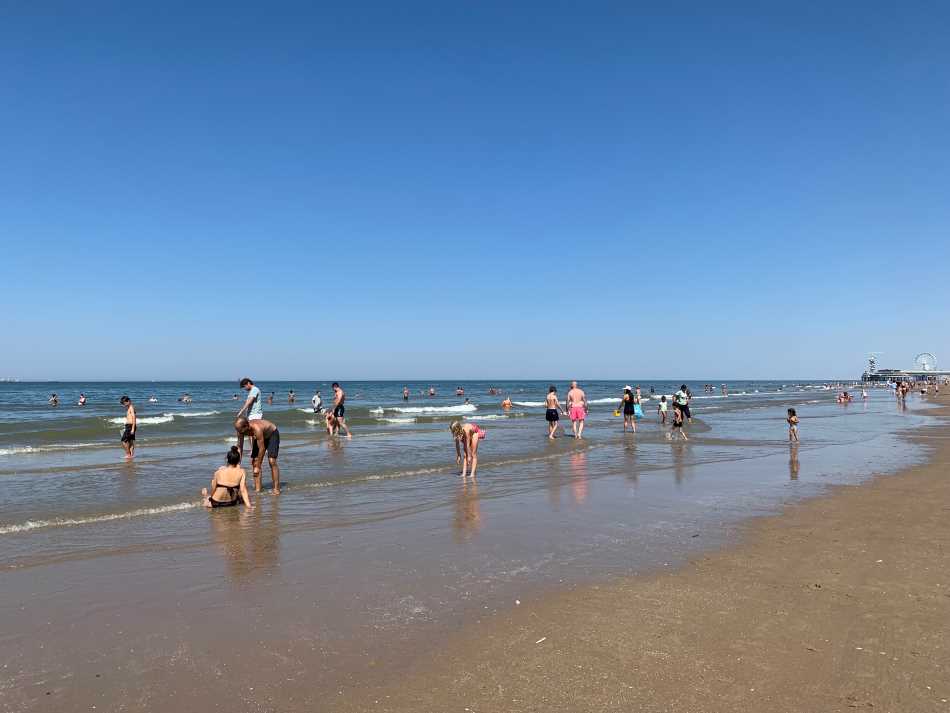 The beach of Scheveningen with the Pier in the background