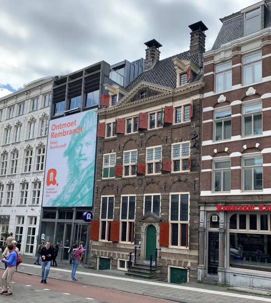 Front side of the Rembrandt House, the former house of Rembrandt in Amsterdam, now a museum