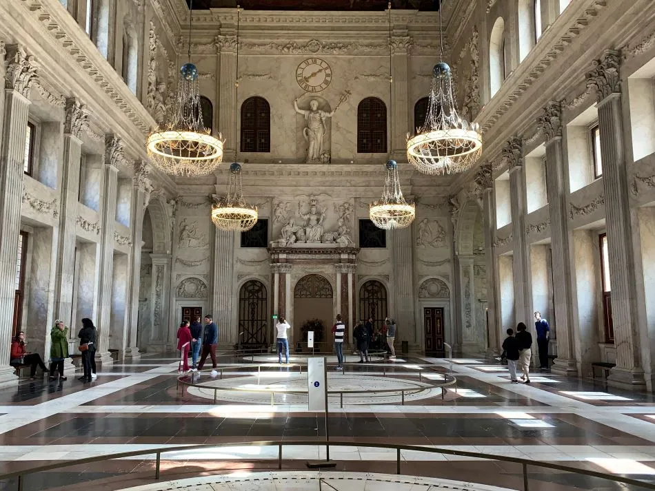 The main hall of the Royal Palace in Amsterdam
