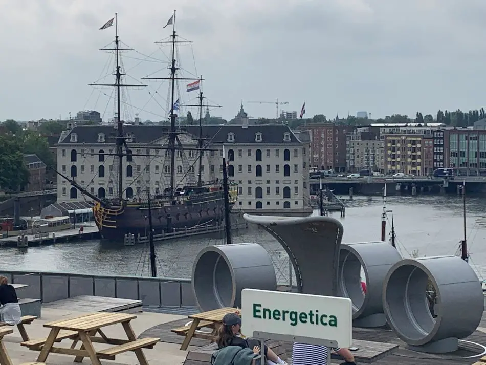 The Energetica department is located on the roof terrace of the NEMO Science Museum in Amsterdam.