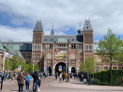 Front of the Rijksmuseum in Amsterdam, one of the best museums in The Netherlands